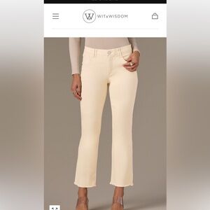Wit & Wisdom Tatum Reverse Fray High Waisted Women's Cropped Jeans